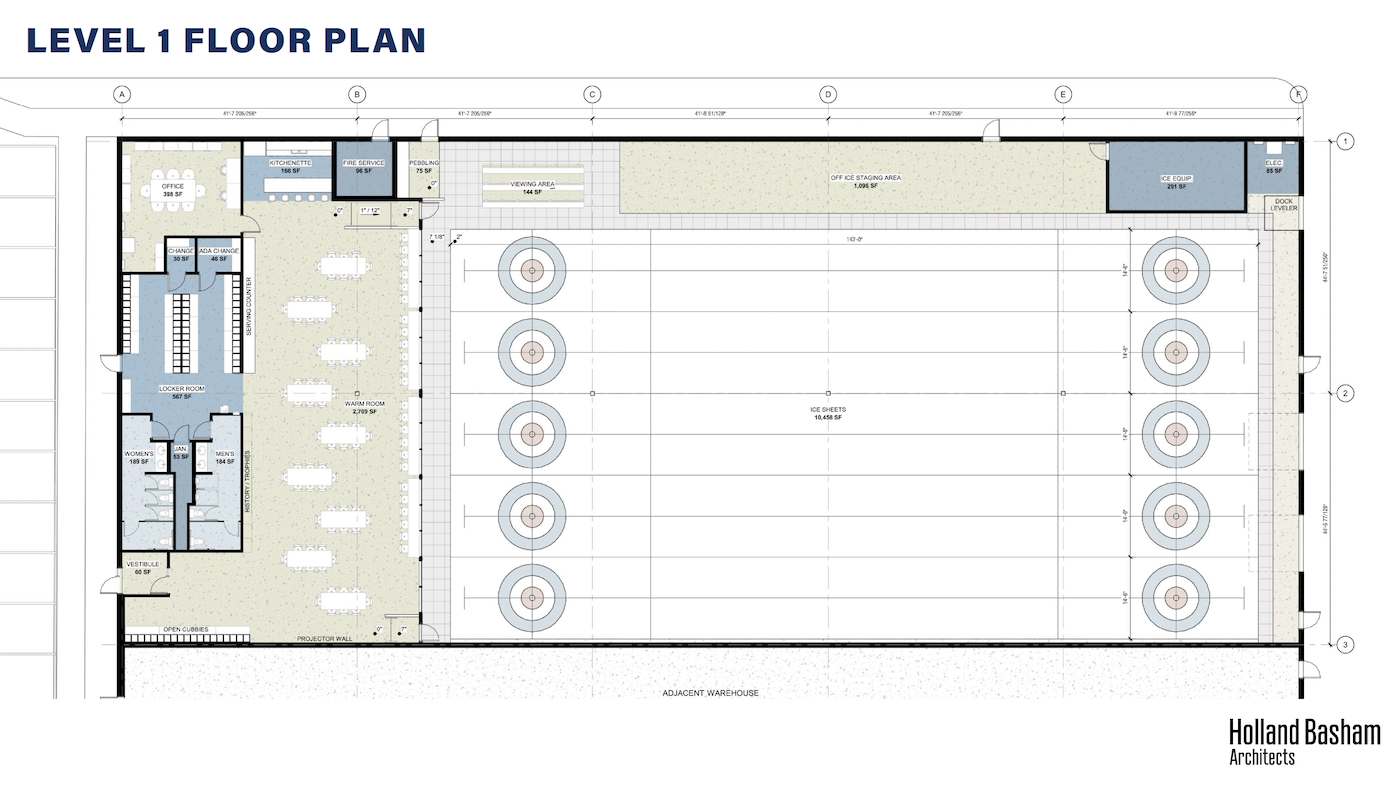 Aksarben Curling Conceptual Floor Plan